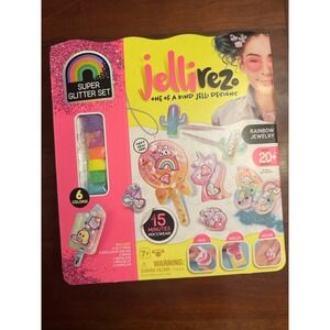 JELLIREZ SUPER GLITTER SET RAINBOW JEWELRY 20+ DESIGNS (MOOSE TOYS)‎ NEW